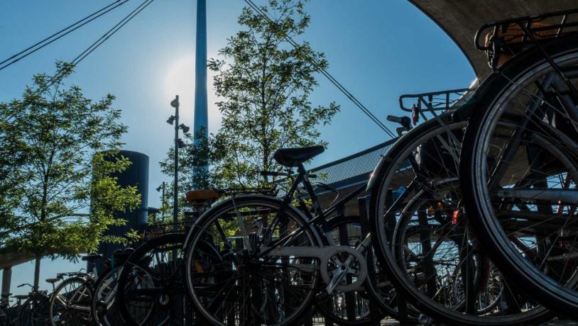 Cykler ved Byens Bro Odense 