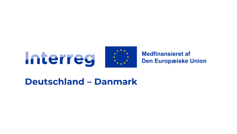 Interregs logo hvor der står Interreg, medfinansieret af den europæiske union, og nedenfor Deutschland - Danmark