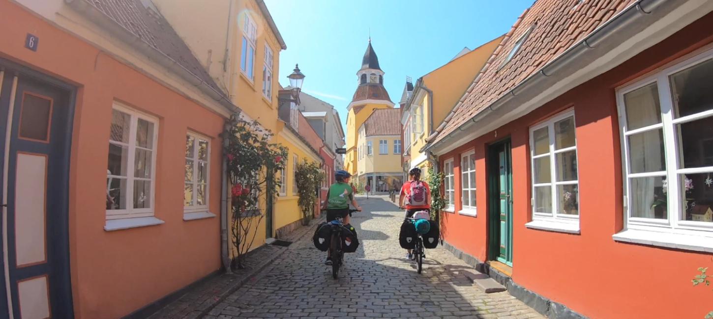 Norsk familie på cykeltur på Fyn