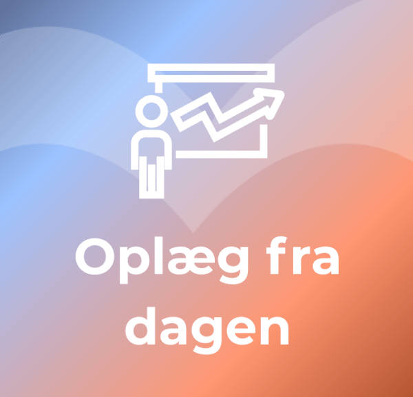 Grafik med teksten Oplæg fra dagen