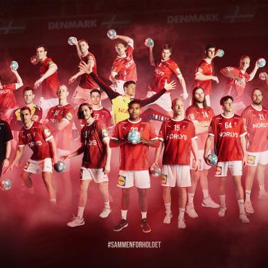Holdbillede af de danske håndboldherrer