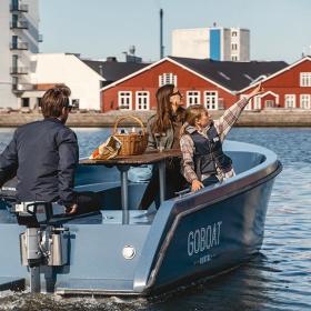 Båd i Odense havn 