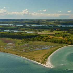 Dronebillede over Thurø rev.