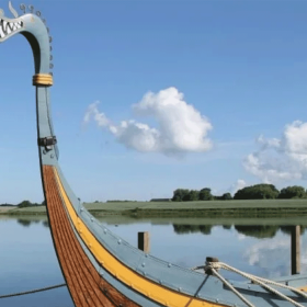 En grafik i oldnordisk stil med påskriften The rise and fall of the vikings