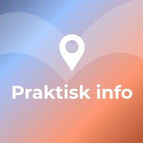 Grafik med teksten Praktisk info